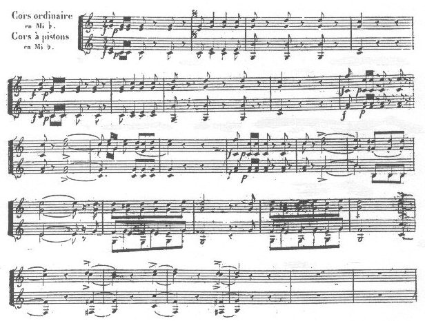 Ilustración 9. Fragmento de las partes para trompeta de la ópera La Judía